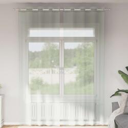 vidaXL Perdele Voile cu Oelii 2 buc Gri deschis 140x260 cm GartenMobel Dekor (4102111)