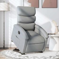 vidaXL Fotoliu electric rabatabil cu ridicare, gri deschis, textil GartenMobel Dekor (3204002)