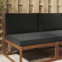 vidaXL Perna pentru canapea de exterior 2 pcs Negru Poliester GartenMobel Dekor (900836)