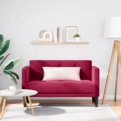 vidaXL Canapea loveseat, vin rosu, 111 cm, catifea GartenMobel Dekor (4100573) Canapea