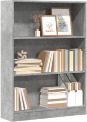 vidaXL Biblioteca, gri beton, 80x24x109 cm, lemn prelucrat GartenMobel Dekor (857838) Biblioteca