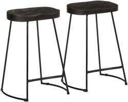 vidaXL Scaune de bar 2 buc Negru 45x40x62 cm lemn masiv de mango GartenMobel Dekor (4013528)