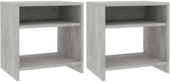 vidaXL Noptiere, 2 buc. , gri beton, 40x30x40 cm, lemn prelucrat GartenMobel Dekor (800018)