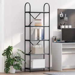 vidaXL Raft pentru carti sonoma gri 60 x 30 x 183 cm Lemn compozit GartenMobel Dekor (879908) Biblioteca