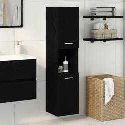 vidaXL Dulap de Baie Stejar Negru 30 x 30 x 130 cm Lemn compozit GartenMobel Dekor (862532)