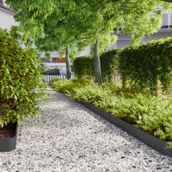 vidaXL Borduri de gazon 10 buc Negru 15x103 cm Otel laminat la rece GartenMobel Dekor (860142)