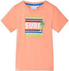 vidaXL Tricou pentru copii, portocaliu neon, 128 GartenMobel Dekor (11782)