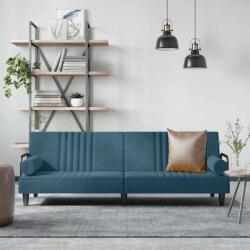 vidaXL Canapea extensibila cu cotiere, catifea albastra GartenMobel Dekor (351893) Canapea