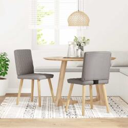 vidaXL Scaune de bucatarie, 2 buc. , gri taupe, material textil GartenMobel Dekor (4101127)
