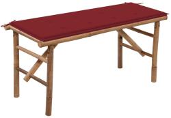 vidaXL Banca de gradina pliabila cu perna, 118 cm, bambus GartenMobel Dekor (3063858)