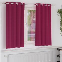 vidaXL Perdele Opaque cu Inel 2 pcs Rosu Vin 175 x 140 cm Poliester GartenMobel Dekor (4107354)