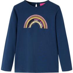 vidaXL Tricou pentru copii cu maneci lungi, bleumarin, 128 GartenMobel Dekor (14287)