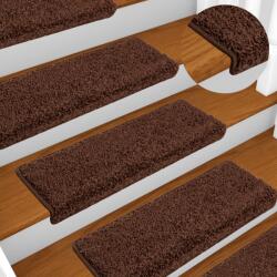 vidaXL Covorase pentru scari, 10 buc. , 65x21x4 cm, maro, cu margini dreptunghiulare GartenMobel Dekor (149821) Covor