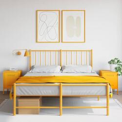 vidaXL Noptiere, 2 buc. , galben mustar, 36x39x50, 5 cm, otel GartenMobel Dekor (842917)
