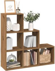 vidaXL Biblioteca/separator 3 nivel stejar artizanal 99x29x99 cm lemn GartenMobel Dekor (857966) Biblioteca