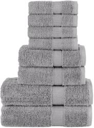 vidaXL Set de prosoape premium SOLUND, 8 piese, gri, 600 g/m2 GartenMobel Dekor (137543) Prosop