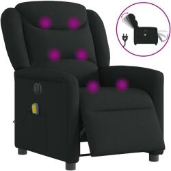 vidaXL Fotoliu electric de masaj rabatabil, negru, textil GartenMobel Dekor (3303186)
