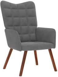 vidaXL Scaun de relaxare, gri închis, catifea GartenMobel Dekor (4016811)