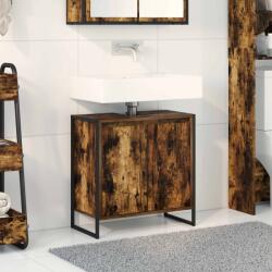 vidaXL Dulap de Baie Stejar fumuriu 60 x 30 x 60 cm Lemn compozit GartenMobel Dekor (886488)