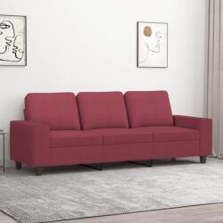 vidaXL Canapea cu 3 locuri, rosu vin, 180 cm, material textil GartenMobel Dekor (359405) Canapea