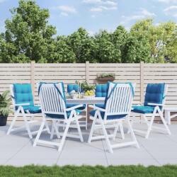 vidaXL Perne de scaun cu spatar mic, 6 buc, bleu, tesatura Oxford GartenMobel Dekor (377685)