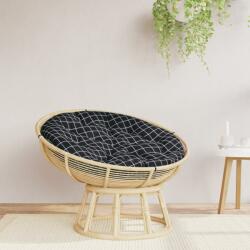 vidaXL Perna rotunda negru Ø 100x11 cm tesatura Oxford model carouri GartenMobel Dekor (361978)
