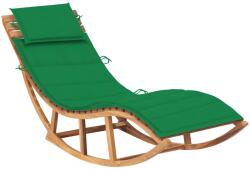 vidaXL Sezlong balansoar cu perna, lemn masiv de tec GartenMobel Dekor (3063338)