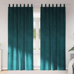 vidaXL Perdele opace 2 pcs Verde închis 140 x 245 cm Catifea GartenMobel Dekor (4107221)