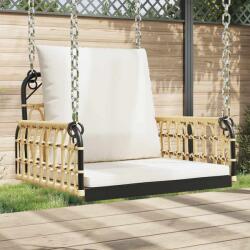 vidaXL Scaun balansoar cu perne, 63x58x39 cm, poliratan si otel GartenMobel Dekor (4009297)