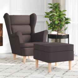 vidaXL Fotoliu cu taburet pentru picioare, maro închis material textil GartenMobel Dekor (3307993)