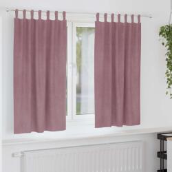vidaXL Perdele opace 2 pcs Roz închis 140 x 175 cm Catifea GartenMobel Dekor (4107249)