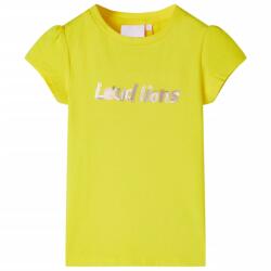 vidaXL Tricou pentru copii cu maneci lungi, galben aprins, 140 GartenMobel Dekor (10653)