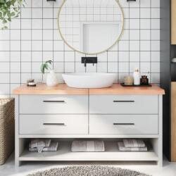 vidaXL Blat de baie, maro deschis, 160x50x(2-6) cm, lemn masiv tratat GartenMobel Dekor (3156158)