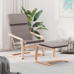 vidaXL Scaun de relaxare cu taburet, gri taupe, textil GartenMobel Dekor (3154418)