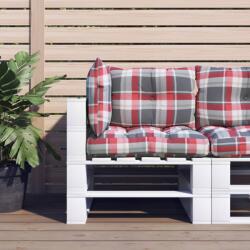 vidaXL Perne pentru paleti, 3 buc. , rosu carouri, material textil GartenMobel Dekor (360869)
