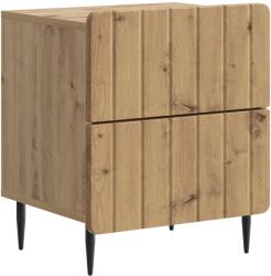 vidaXL Noptiera cu 2 sertare, stejar artizanal, 43 x 34, 5 x 49, 5 cm (894313)
