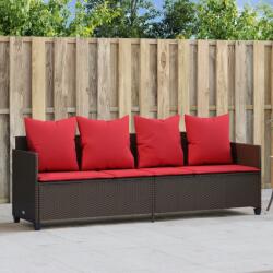 vidaXL Sezlong cu perne, maro, poliratan GartenMobel Dekor (368350)