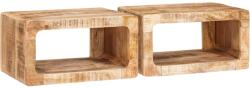 vidaXL Noptiera 2 pcs Maro 45 x 30 x 24 cm Lemn de mango solid GartenMobel Dekor (4104579)