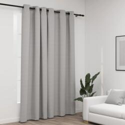 vidaXL Perdea opaca, aspect panza, cu ocheti, gri, 290x245 cm GartenMobel Dekor (321171)