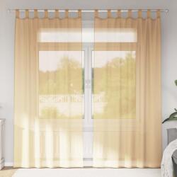 vidaXL Perdele Voile cu Bucle 2 buc Nisip 140x225 cm GartenMobel Dekor (4102308)