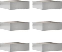 vidaXL Margine pentru gazon 6 pcs Argintiu 40 x 40 x 13 cm GartenMobel Dekor (874711)