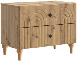 vidaXL Noptiera cu 2 sertare, stejar artizanal, 62 x 34, 5 x 48 cm (894094)