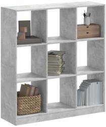 vidaXL Biblioteca, gri beton, 102x32x108 cm, lemn prelucrat GartenMobel Dekor (3307840) Biblioteca