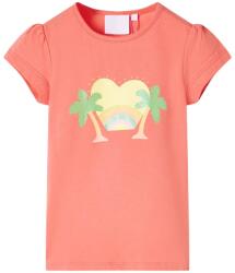 vidaXL Tricou pentru copii, corai, 128 GartenMobel Dekor (10432)