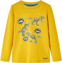 vidaXL Tricou pentru copii cu maneci lungi, ocru, 104 GartenMobel Dekor (13245)
