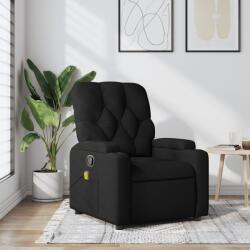 vidaXL Fotoliu de masaj rabatabil, negru, material textil GartenMobel Dekor (372493)