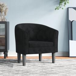 vidaXL Fotoliu tip cuva, negru, catifea GartenMobel Dekor (356471)