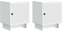 vidaXL Set 2 noptiere albe din lemn prelucrat, 43 x 34, 5 x 50 cm (893876)