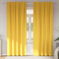 vidaXL Perdele Opaque cu Inel 2 pcs Galben mustar 260 x 140 cm GartenMobel Dekor (4107507)