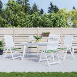 vidaXL Perne pentru scaune 4 pcs Verde si alb 50 x 50 x 4 cm GartenMobel Dekor (361090)
